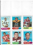 1968 Topps Football Sheet of (6) With Semi-Stars & Commons 