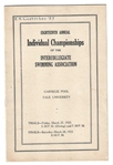 1925 Yale Swimming Intercollegiate Fold Open Program 
