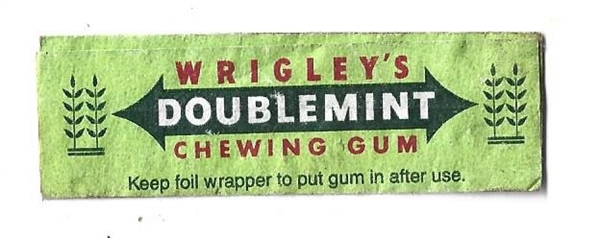 1950's Wrigley's Double-Mint  Gum Wrapper