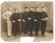 1927 - 28 EHS Basketball Team Sepia Toned Photo