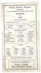 1938 Harvard vs. Yale (NCAA) Single Page Hockey Program