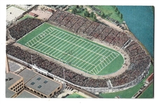 1957 Green Bay Packers City Stadium Color Postcard