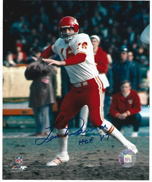 Len Dawson (HOF) Autographed NFL Properties 8 x 10 Photo with Hologram